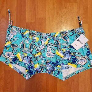 Fused Hawaii Swim Bottoms Shorts Womens Size 3XL /4XL Mint Green Floral New